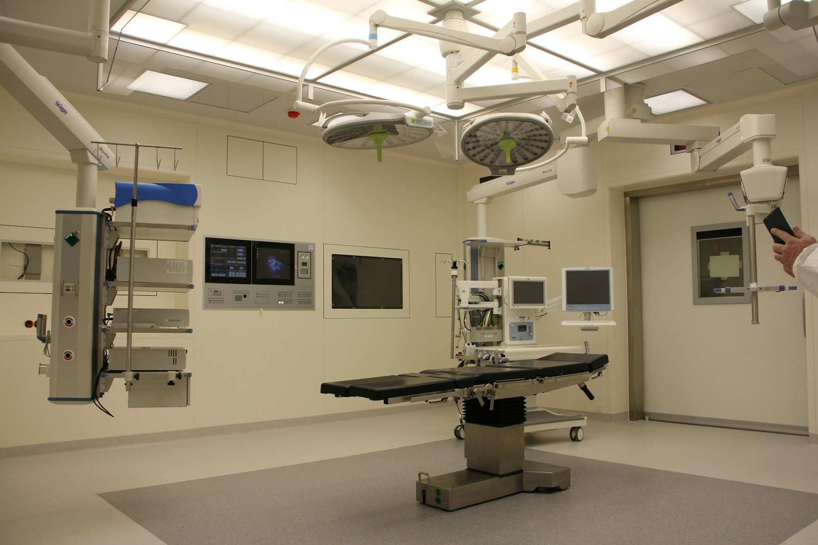 Modern hospital operating room representing healthcare workflow AI